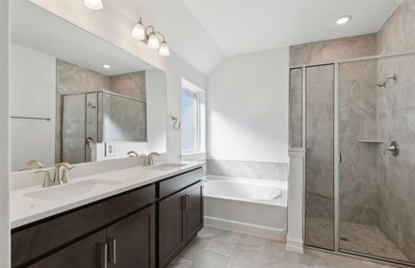 Elegant owner's bathroom*real home pictured