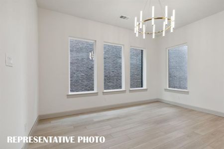 Whether it's hosting grand dinner parties of cozy family gatherings, this gorgeous, light filled dining room is the place to be!  REPRESENTATIVE PHOTO