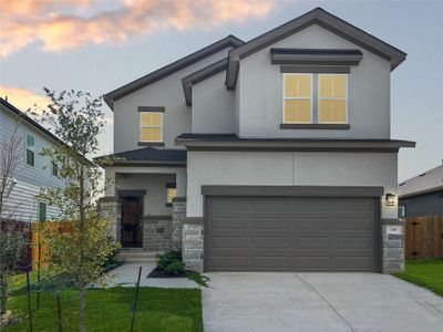 New construction Single-Family house 340 Stellar Wind Dr, Andice, TX 78628 plan Aurora 2154 S - image