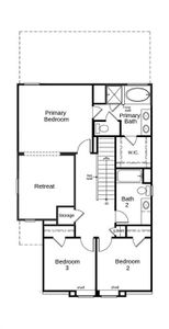 This floor plan features 3 bedrooms, 2 full baths, 1 half bath and over 1,600 square feet of living space.