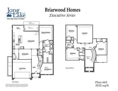 Plan 662 features 4 bedrooms, 3 full baths, 1 half bath, and over 3,200 square feet of living space.