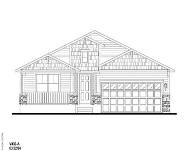 Plan V430 Elevation A w/ Stone