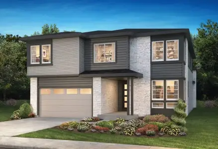 New construction Single-Family house 1180 Bridlespur Ct, Castle Pines, CO 80108 plan 4075 Zolla Elevation C - Modern Prairie - image