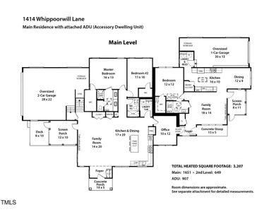 Floor Plan for 1414 Whippoorwill Lane