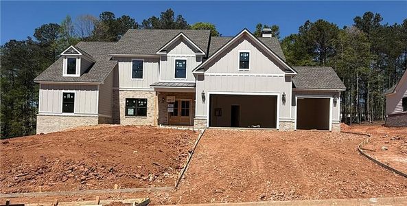 New construction Single-Family house 1421 Willowbend Pl, Monroe, GA 30655 plan (GA) Woodmont A 3 Front Entry - image