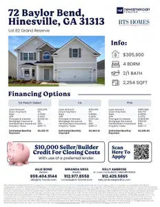 New construction Single-Family house 72 Baylor Bend-, Hinesville, GA 31313 plan The Sunbury - image 20