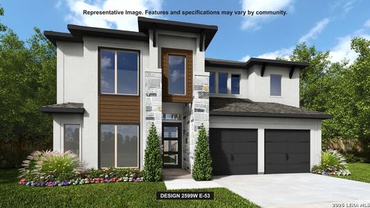 New construction Single-Family house 319 Canyon Path, San Antonio, TX 78258 plan 2599W - image