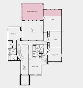 Structural options include: bedroom 5 and bathroom 5 in lieu of tandem garage, shower in lieu of tub and shower at secondary bathroom, lifestyle space 2, gourmet kitchen 2, drop-in tub at owner's bath, study in lieu of flex and gas drop for future outdoor grill.