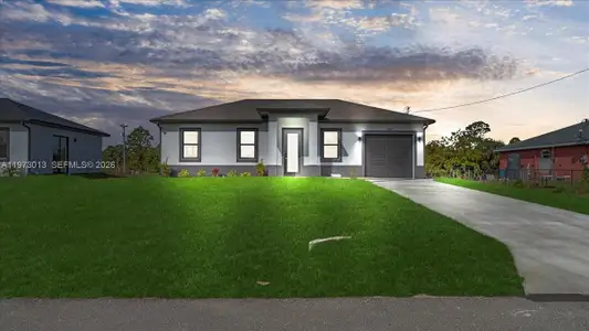 New construction Single-Family house 1143 Barfield St E, Lehigh Acres, FL 33974 - image