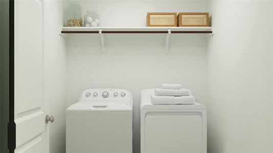 Clothes washing area with independent washer and dryer