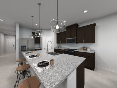 Virtual rendering of kitchen in Sierra floorplan