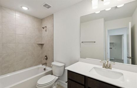 Upgraded secondary bathroom*real home pictured