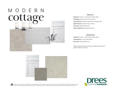 Modern Cottage Selection Sheet