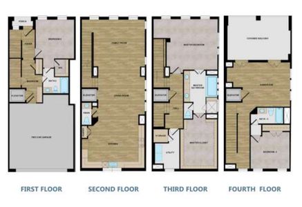 New construction Townhouse house 3505 Ridgeway Valley Ln, Houston, TX 77055 plan The Madison - image