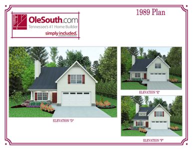 New construction Single-Family house Shelbyville, TN 37160 plan 1989 Elevation DEF - image