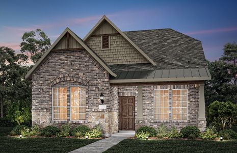 The Briarstone, with covered front porch and rear-entry garage, shown as Exterior D