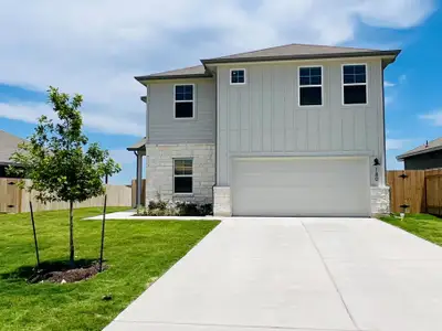 New construction Single-Family house 180 Honey Bee Rd, Jarrell, TX 76537 The Channing (850)- photo 0