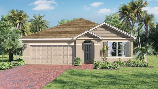 New construction Single-Family house 1413 Garabaldi Cir Se, Palm Bay, FL 32909 plan Aria - image