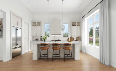 Heart of the Home - This efficient and elegant, purposefully designed kitchen. It offers a range of spaces for both, everyday casual dining and masterful, entertaining. The open plan connects the kitchen and dining.