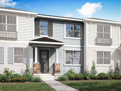 New construction Townhouse house 1338 Tarflower Drive, Winter Springs, FL 32708 Aurora- photo 0