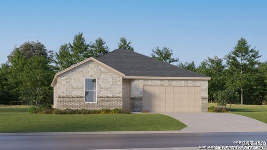 New construction Single-Family house 32214 Escarole Bend, Bulverde, TX 78163 Frey- photo 0