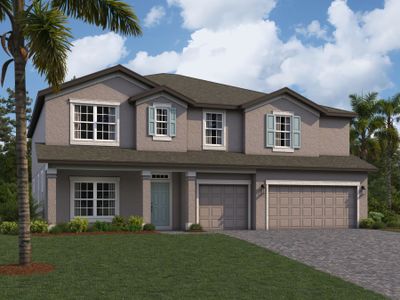 New construction Single-Family house 7819 Notched Pine Bend, Wesley Chapel, FL 33545 Windsor- photo 0