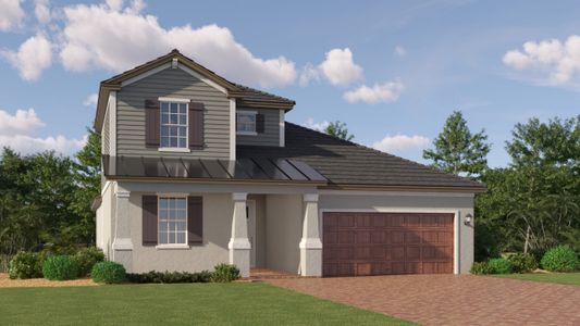 New construction Single-Family house 10390 Minnow Ray Dr, Land O' Lakes, FL 34638 plan Meridian II - image