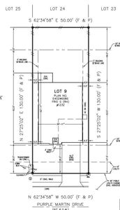 1232 Purple Martin Drive preliminary plot plan.