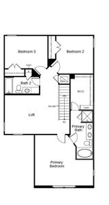 This floor plan features 3 bedrooms, 2 full baths, 1 half bath and over 1,800 square feet of living space.