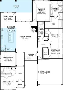 The Walden floor plan by K. Hovnanian Homes. 1st Floor shown. *Prices, plans, dimensions, features, specifications, materials, and availability of homes or communities are subject to change without notice or obligation.