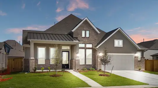 New construction Single-Family house 12222 Denham Dr, Mont Belvieu, TX 77523 plan Brentwood - 60' Lot - image