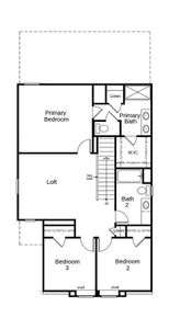 This floor plan features 3 bedrooms, 2 full baths, 1 half bath, and over 1,600 square feet of living space.