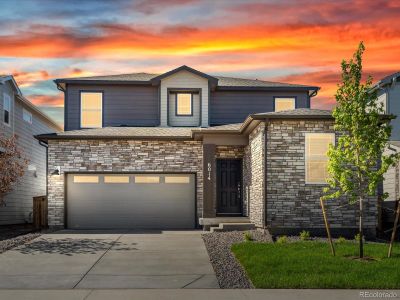 New construction Single-Family house 6014 Hourglass Drive, Brighton, CO 80603 Snowberry- photo 0