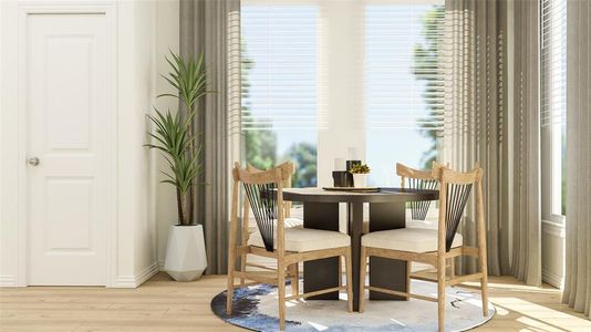 Dining space featuring light hardwood / wood-style floors