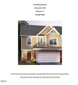 New construction Townhouse house 2440 Englemann Drive, Unit #358, New Hill, NC 27562 The Mimosa- photo 0