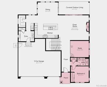 Structural options added include: first floor guest suite, study, fireplace, tub and shower in primary bath, unfinished basement.