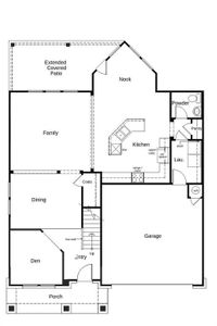 This floor plan features 3 bedrooms, 2 full baths, 1 half bath and over 2,200 square feet of living space.