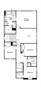 This floor plan features 4 bedrooms, 2 full baths, 1 half bath and over 2,700 square feet of living space.