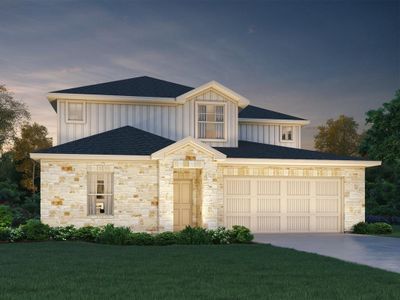 New construction Single-Family house 136 Greenspire Ln, Hutto, TX 78634 The Pearl (C452)- photo 0