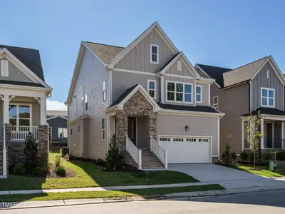 New construction Single-Family house 1719 Grassy Falls Ln, Wendell, NC 27591 Meadowmont - Tudor- photo 1 1