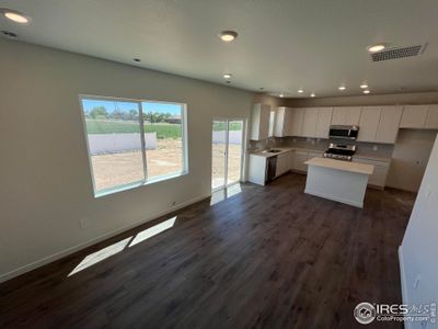 Living room and kitchen