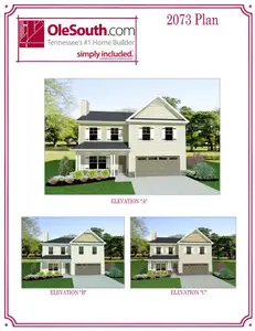 New construction Single-Family house Smyrna, TN 37167 plan 2073 Elevation ABC - image