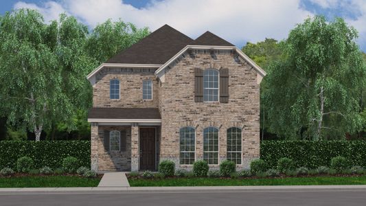 Plan 1406 Elevation A with Stone