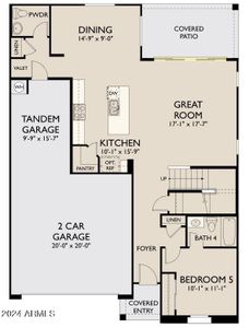 Daisy - 4 panel - L garage- first floor