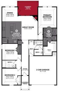 Beazer Homes the Villages of Hurricane Creek Sierra Floorplan.