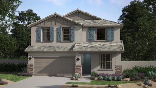 Craftsman Elevation with Optional Stone | Grand | Bentridge – Canyon Series | Buckeye, AZ | Landsea Homes