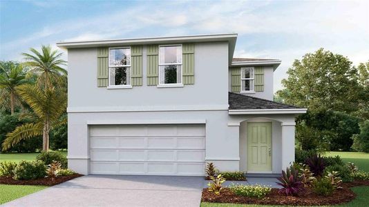 New construction Single-Family house 37347 Angel Wings Avenue, Zephyrhills, FL 33541 Elston II- photo 0