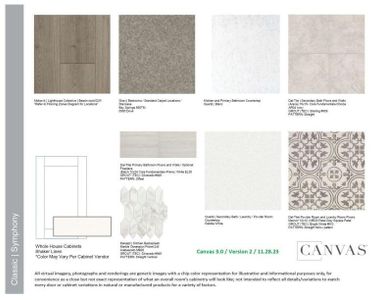 Design Selections. Home is currently under construction, selections subject to change.