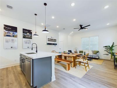 Open-concept first-floor living area.