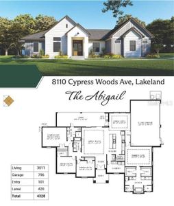 New construction Single-Family house 8110 Cypress Woods Ave, Lakeland, FL 33809 - image